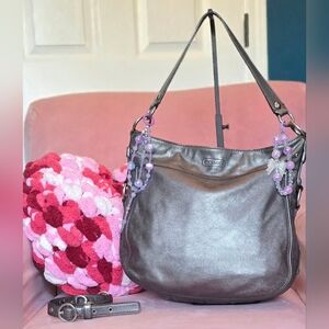 Coach Zoe Large Graphite Hobo with Convertible Crossbody Strap (14706)